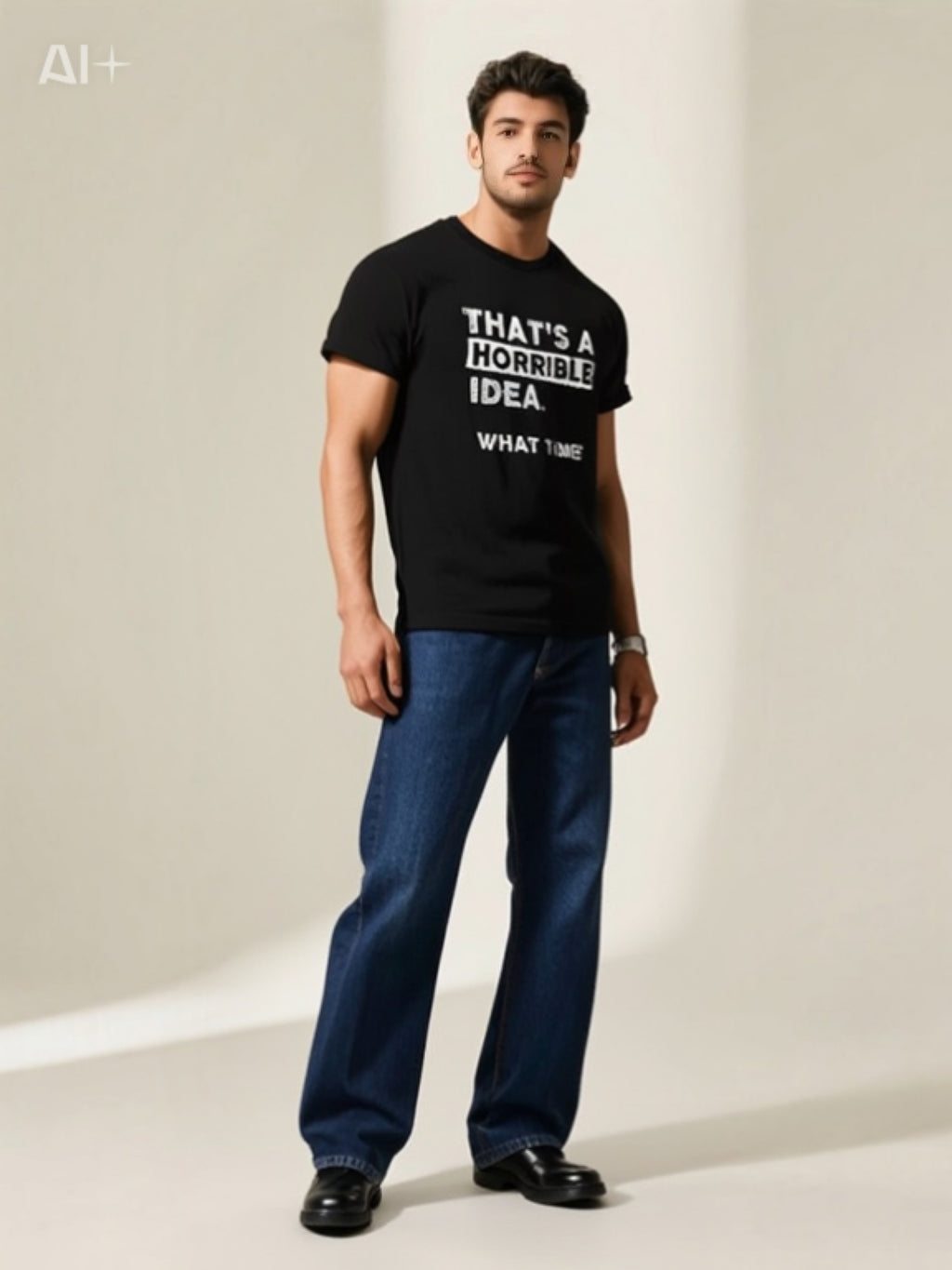 Men’s Anime Graphic T-Shirt – Casual Round Neck Exercise Cartoon Tee