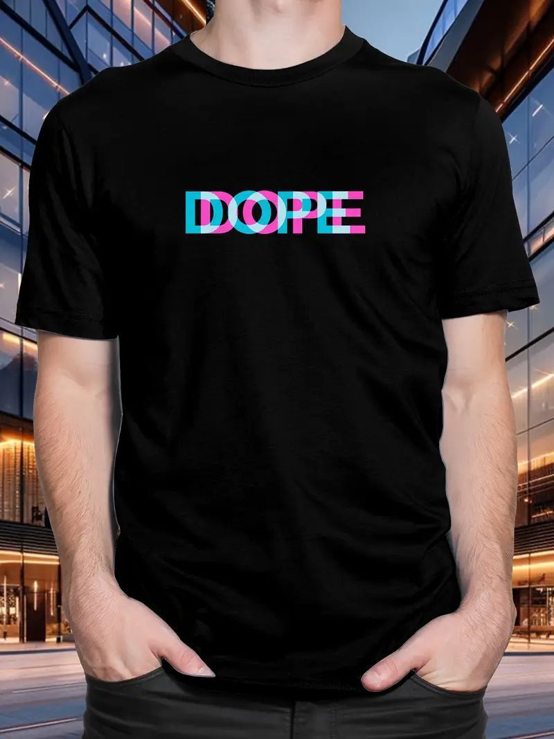 Men’s Anime Graphic T-Shirt – Casual Round Neck Exercise Cartoon Tee