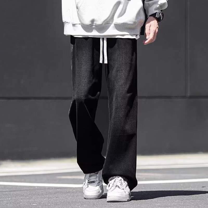 Men’s Straight-Leg Jeans – Relaxed Fit American-Style Denim Pants