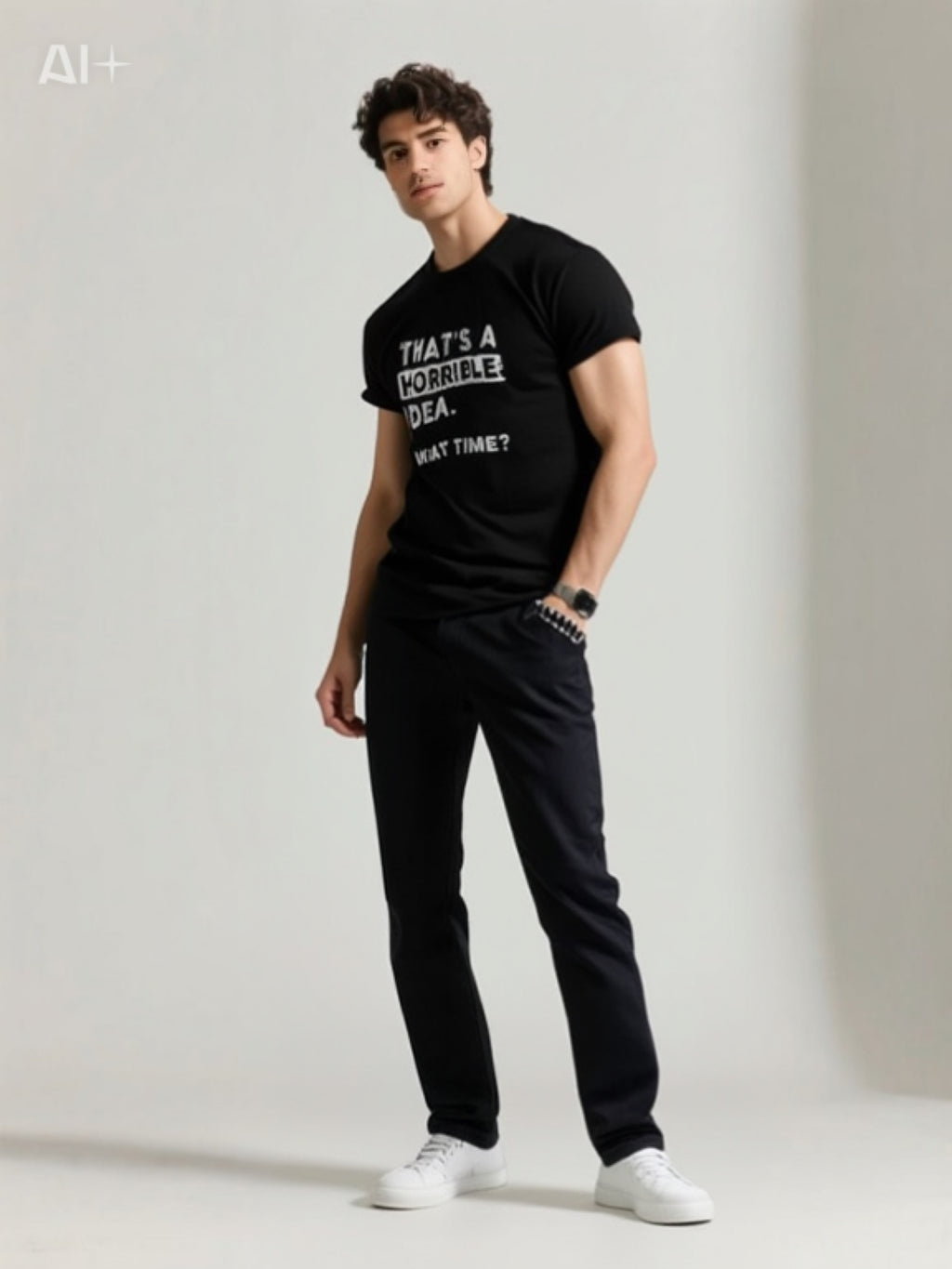 Men’s Anime Graphic T-Shirt – Casual Round Neck Exercise Cartoon Tee