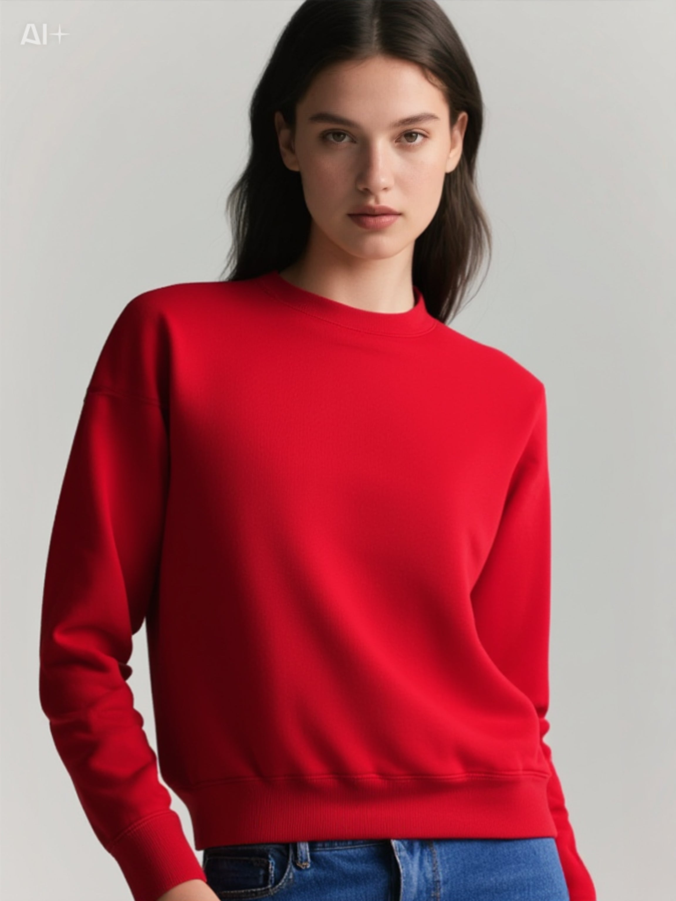 Women’s Plain Hoodie – Soft Gray Pullover Sweatshirt with Pocket