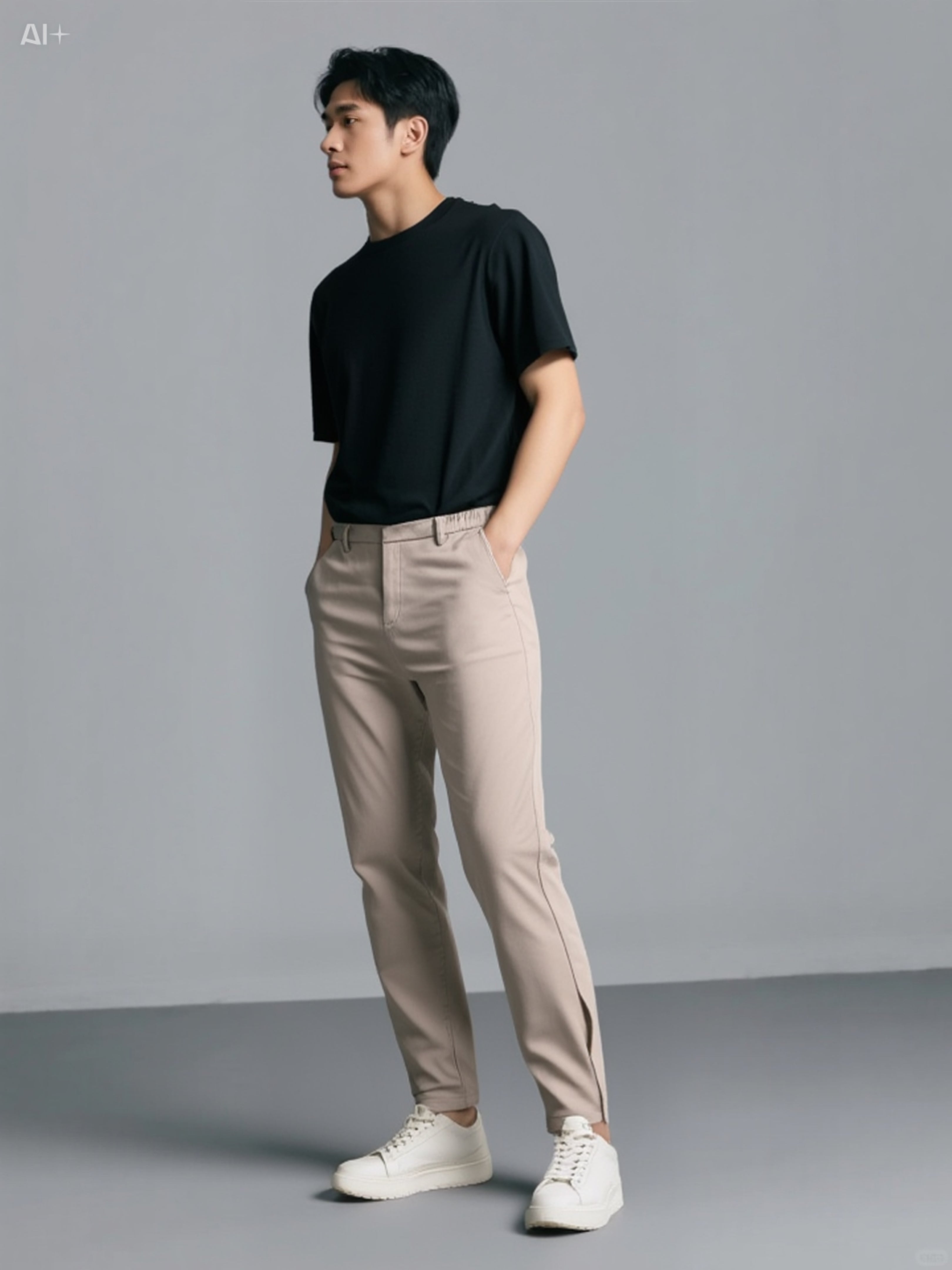 Men’s Solid Color Dress Pants – Slim Fit Casual Business Trousers for Work & Daily Wear