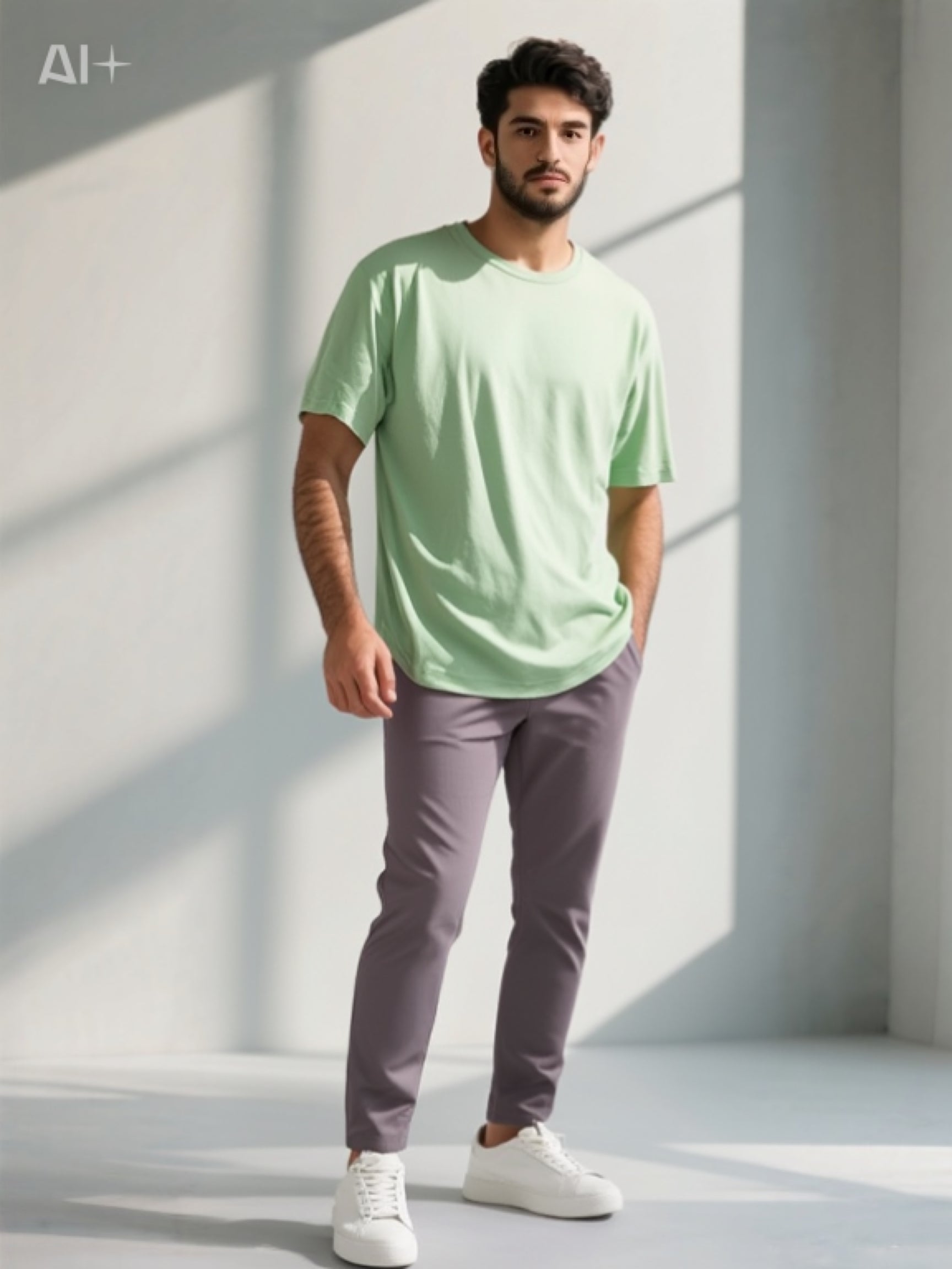 Men’s Solid Color Dress Pants – Slim Fit Casual Business Trousers for Work & Daily Wear