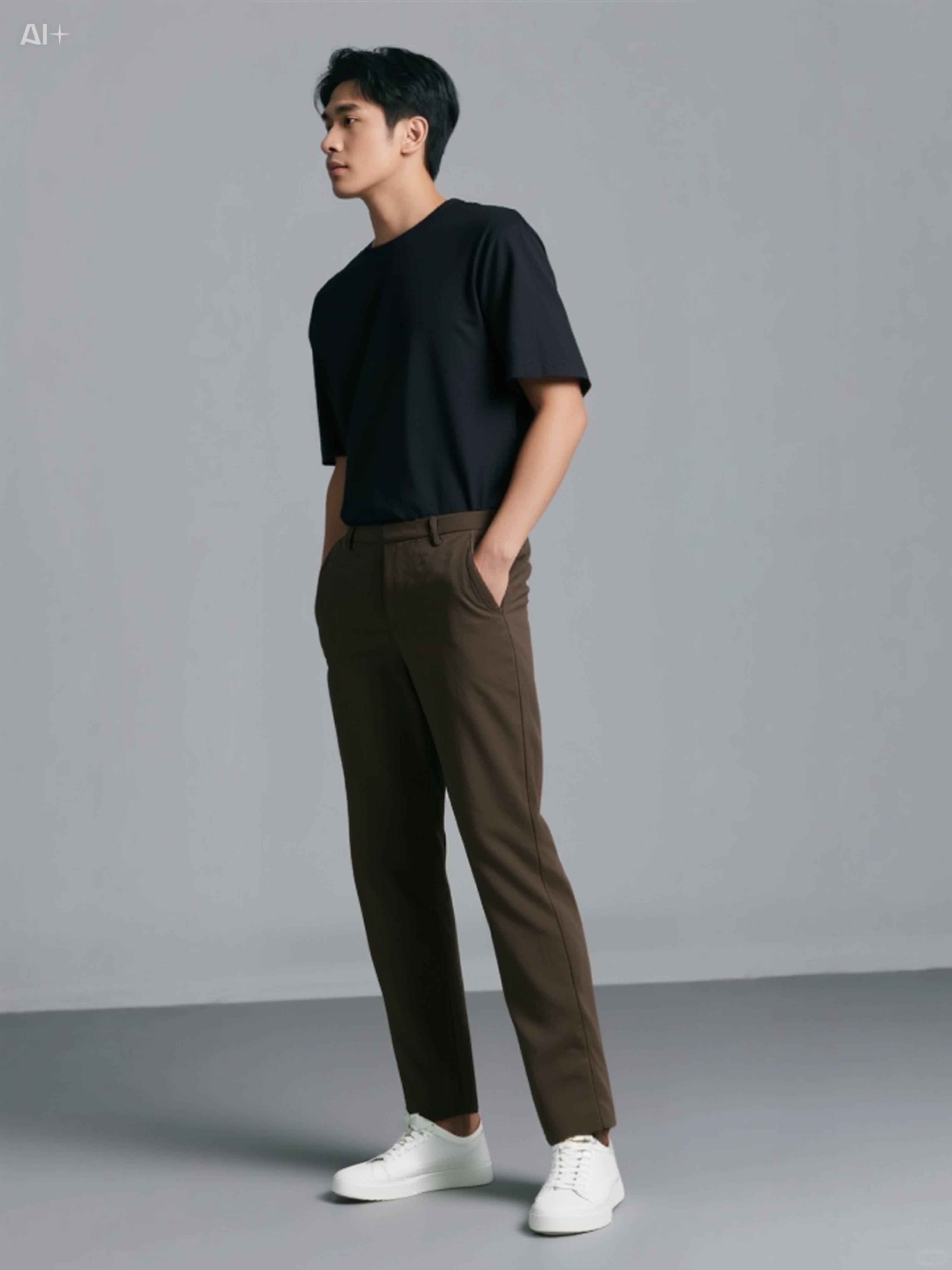 Men’s Solid Color Dress Pants – Slim Fit Casual Business Trousers for Work & Daily Wear