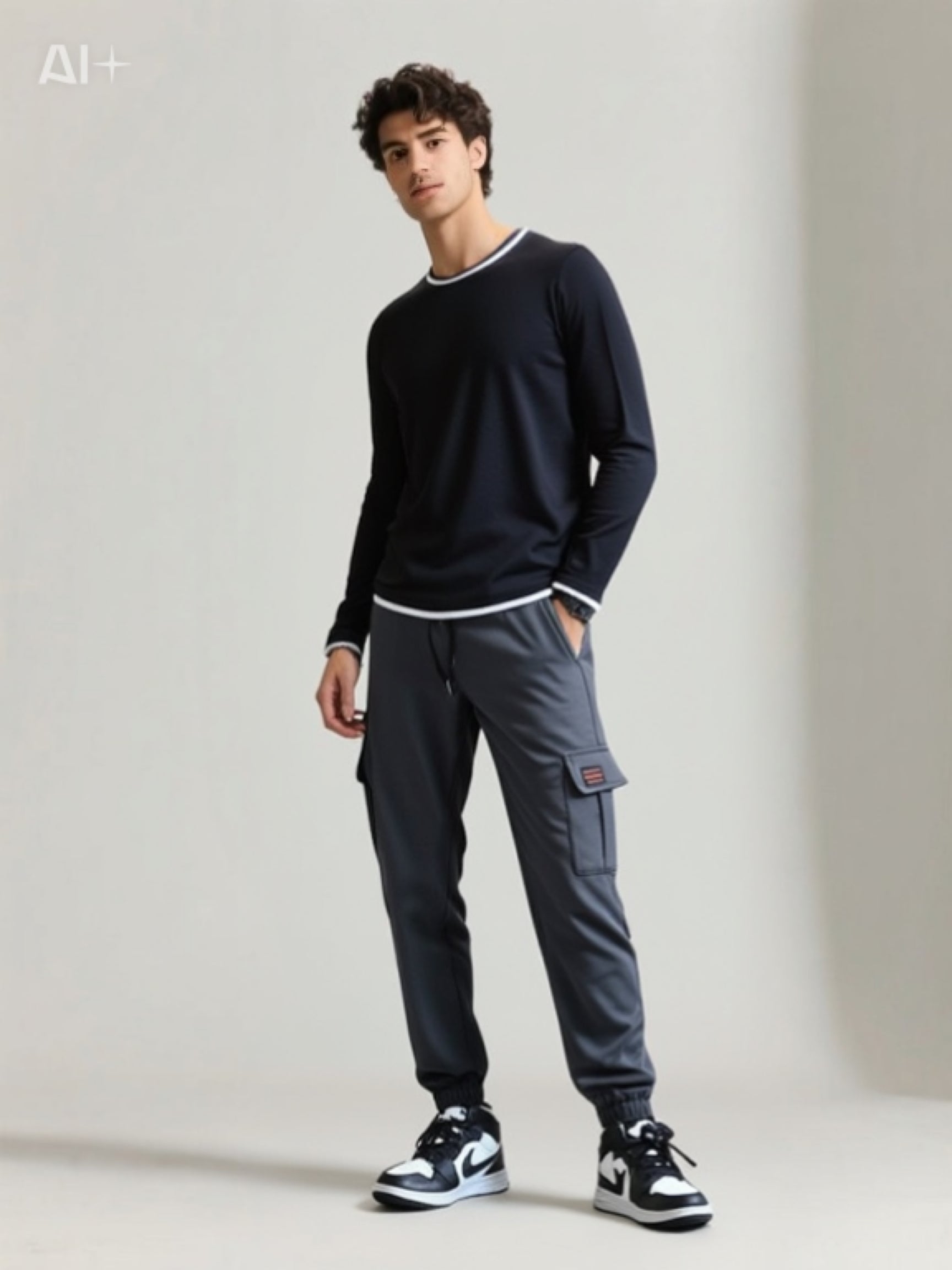 Men’s Loose Fit Cargo Work Pants – Multi-Pocket Ankle-Banded Utility Trousers