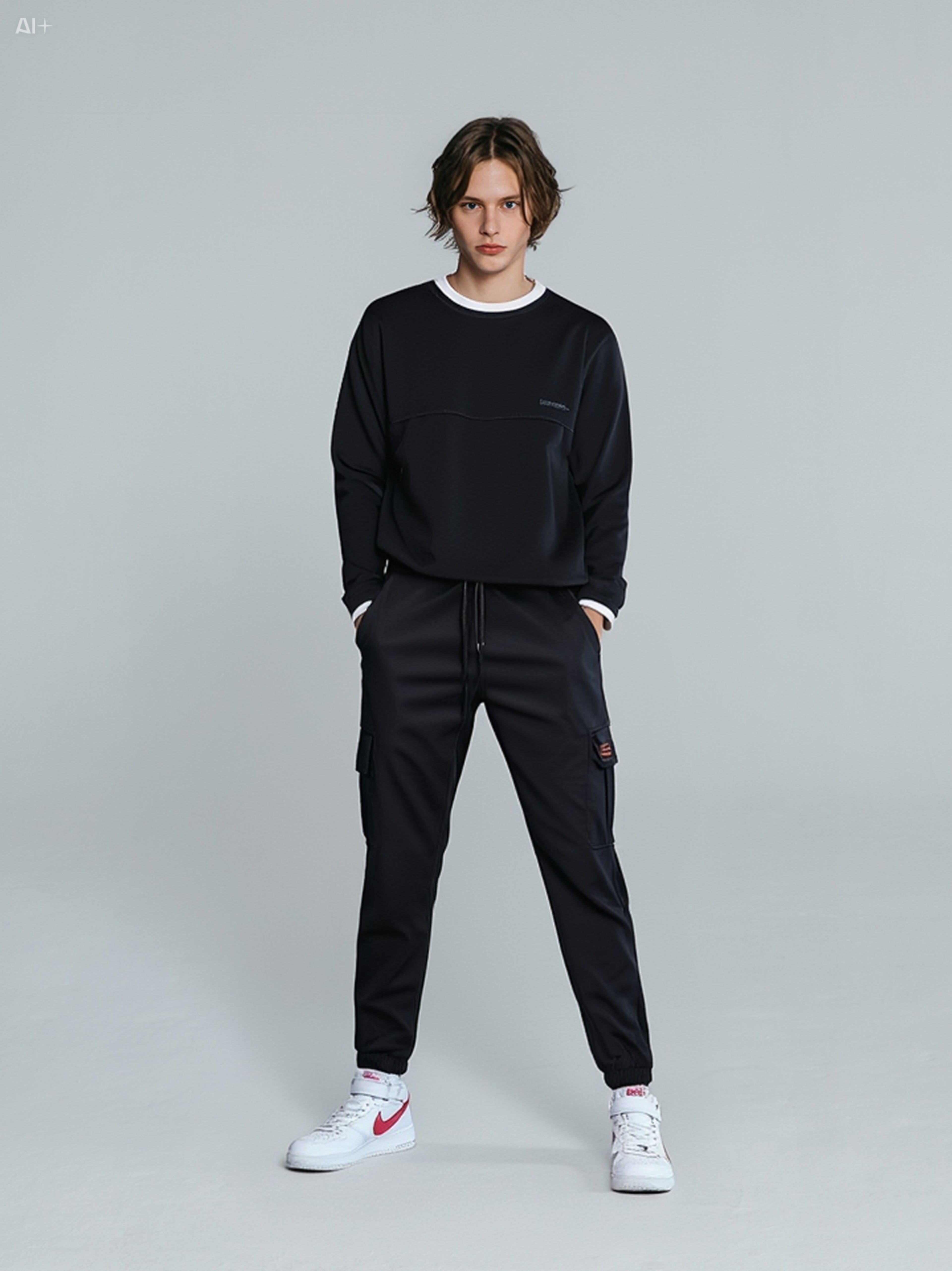 Men’s Loose Fit Cargo Work Pants – Multi-Pocket Ankle-Banded Utility Trousers