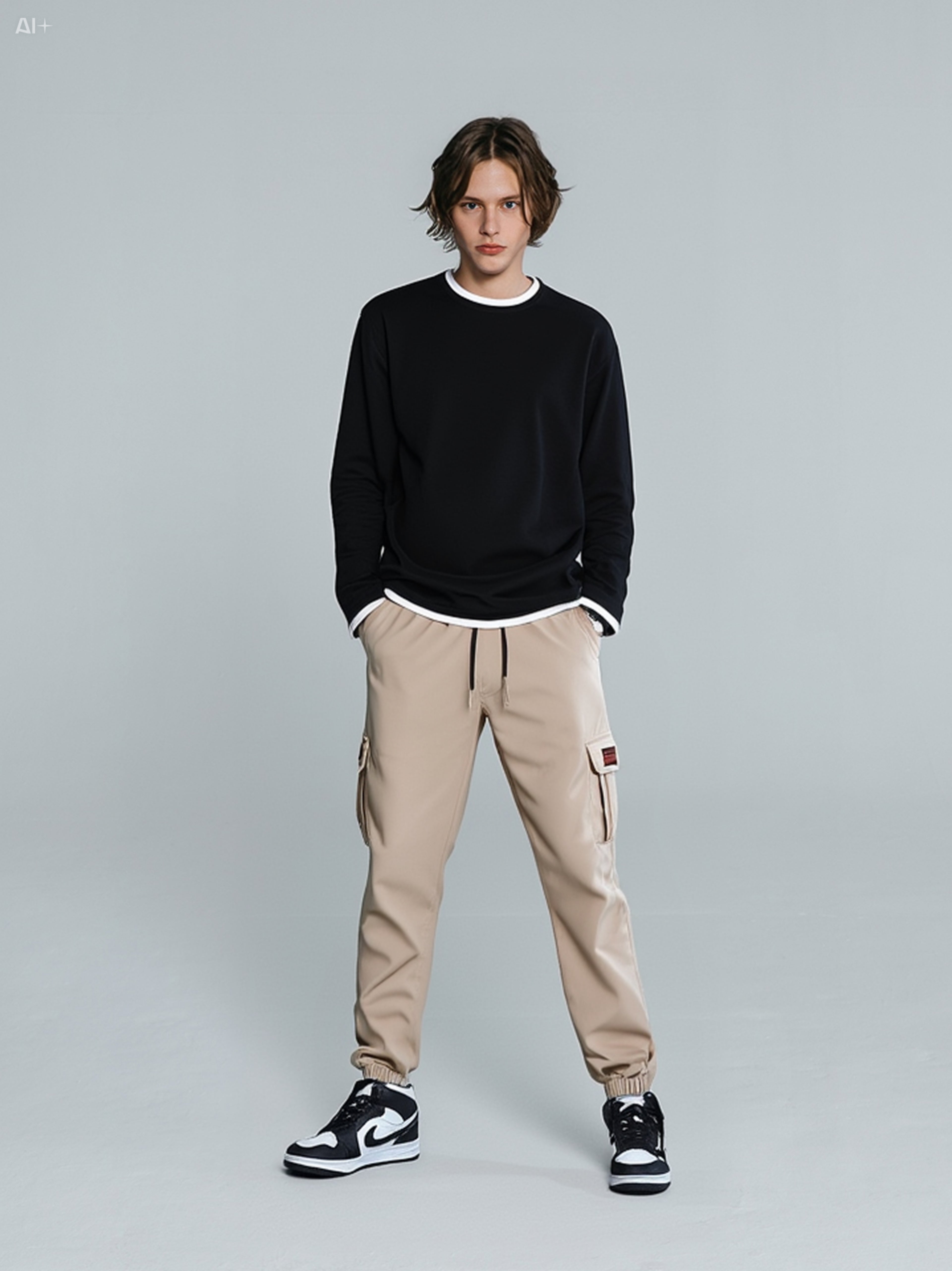 Men’s Loose Fit Cargo Work Pants – Multi-Pocket Ankle-Banded Utility Trousers