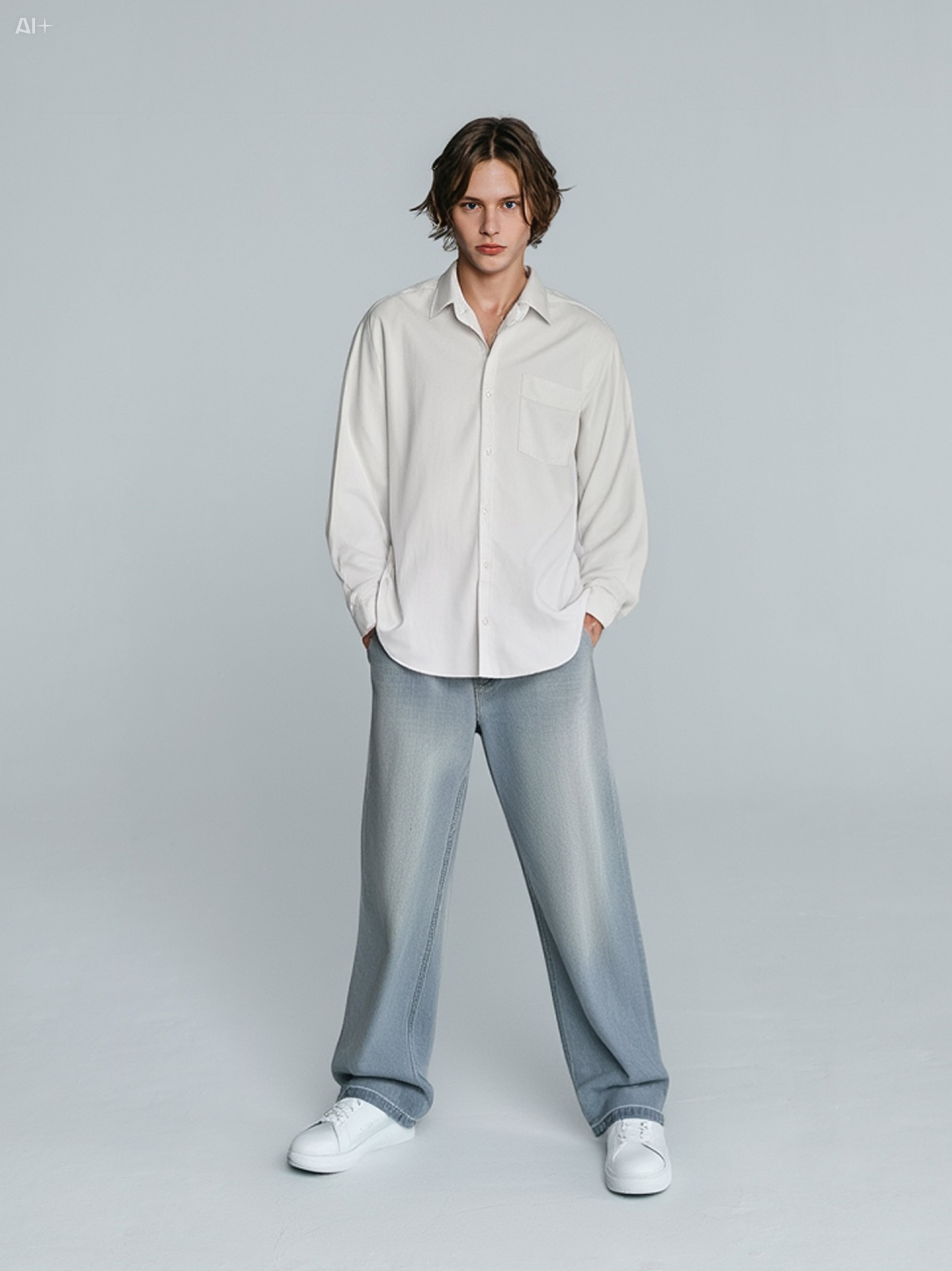 Men’s Straight-Leg Jeans – Relaxed Fit American-Style Denim Pants