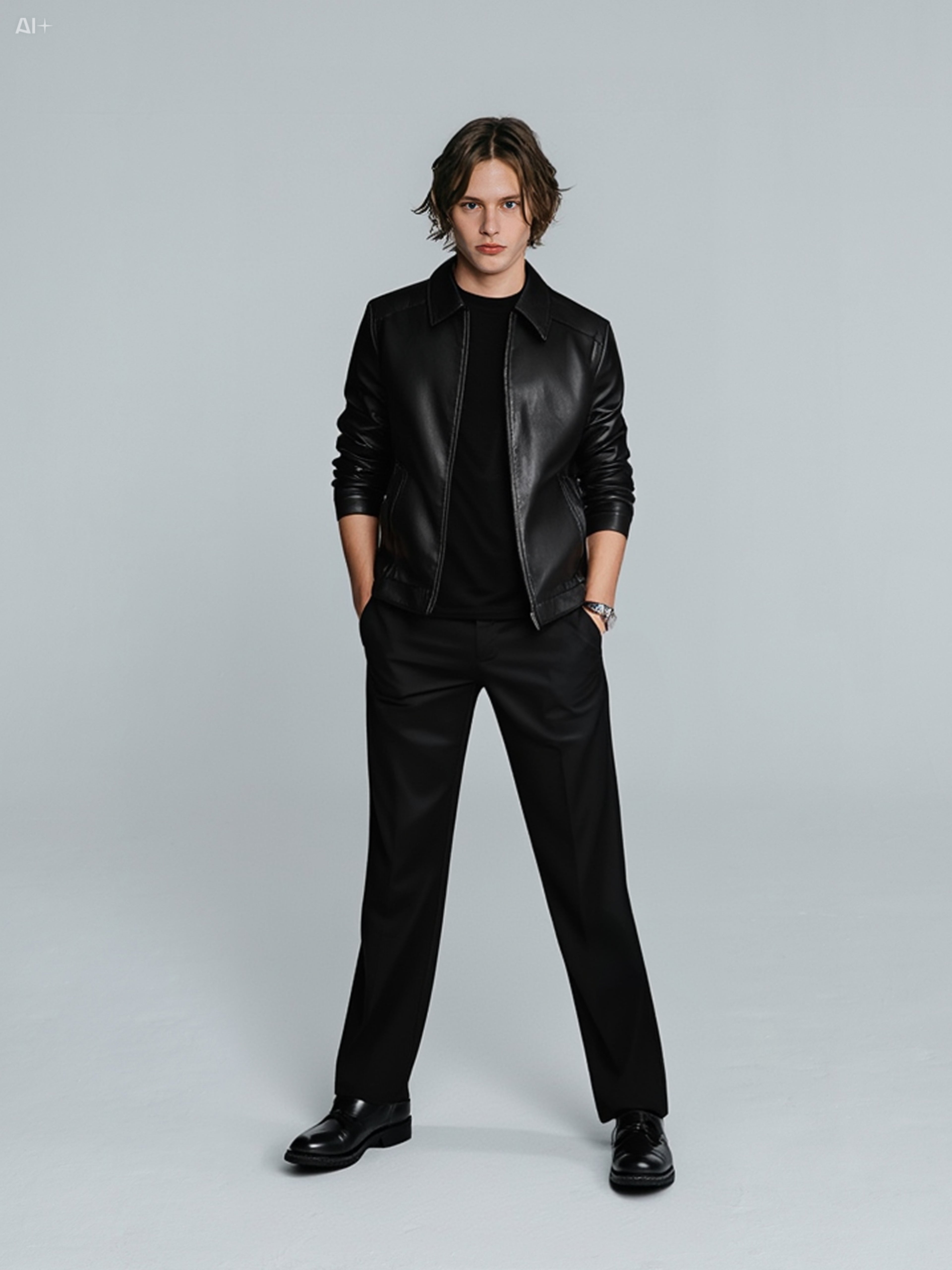 Men’s Thin Fleece-Lined Leather Jacket – Soft Warm Casual Jacket for Dad