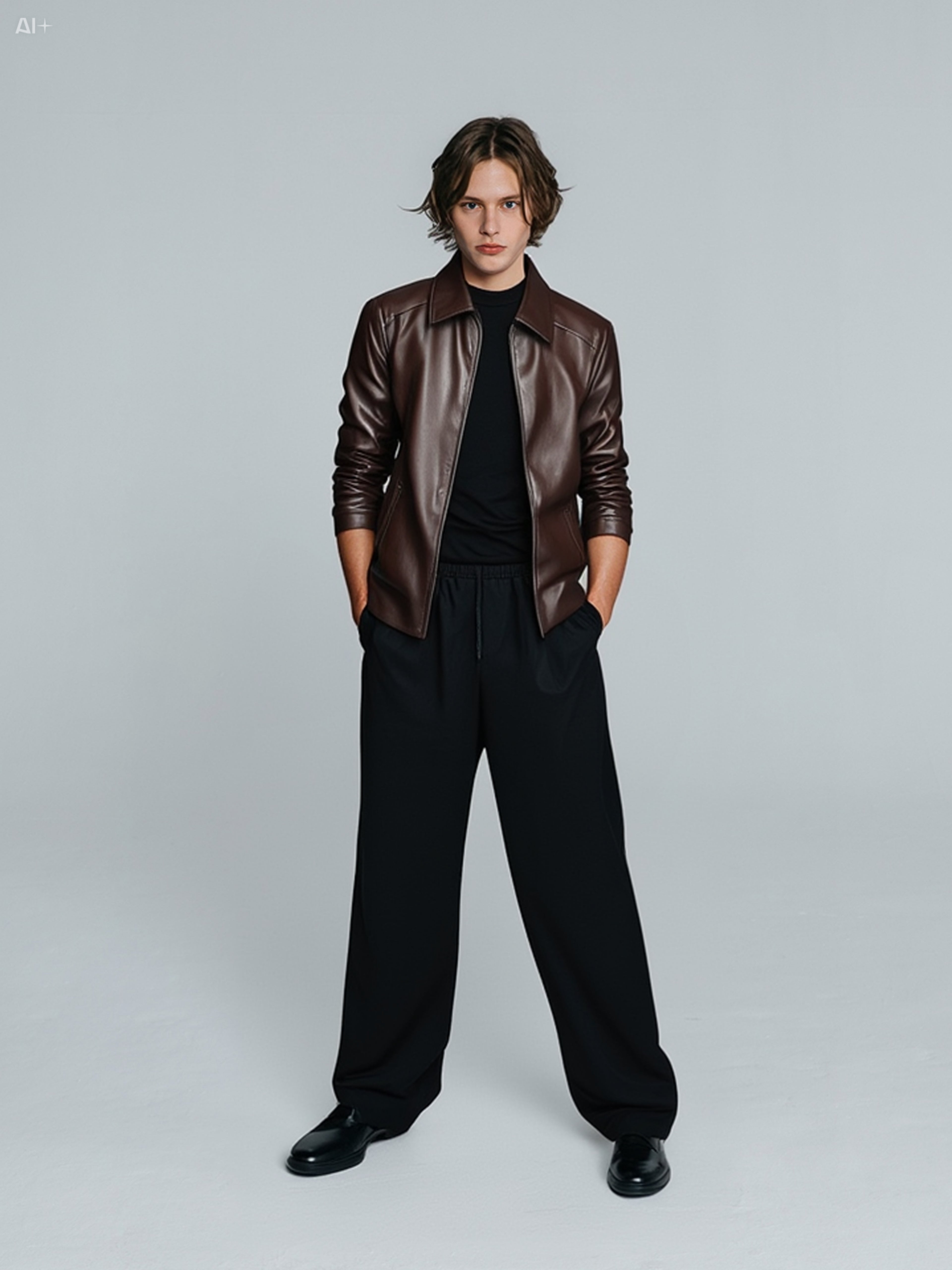 Men’s Thin Fleece-Lined Leather Jacket – Soft Warm Casual Jacket for Dad